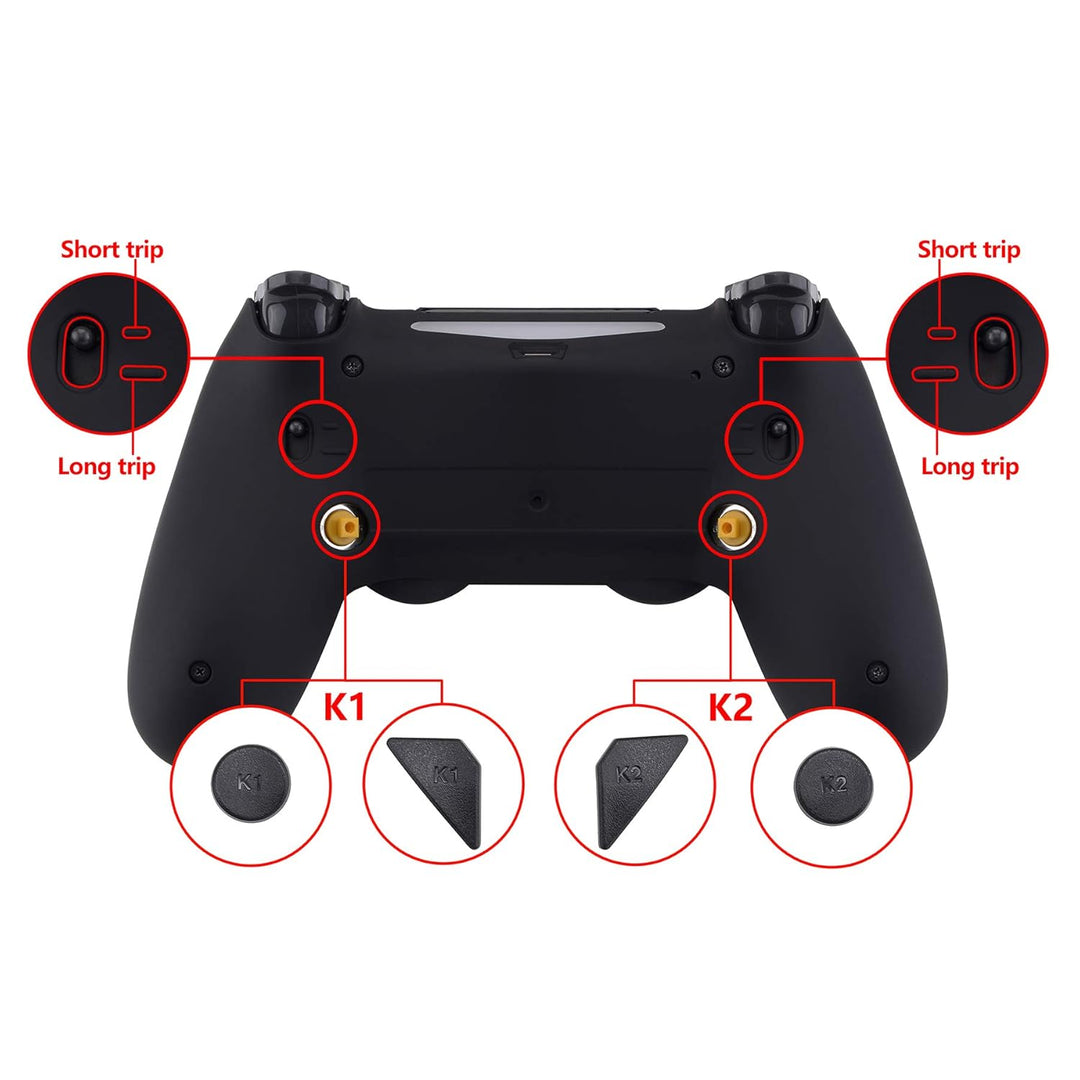 eXtremeRate DAWN2.0 FlashShot Trigger Stop Remap Kit für ps4 CUH-ZCT2 Controller,DIY-Ersatz Hülle Ge