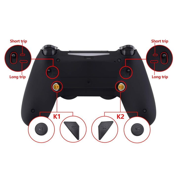 eXtremeRate DAWN2.0 FlashShot Trigger Stop Remap Kit für ps4 CUH-ZCT2 Controller,DIY-Ersatz Hülle Ge