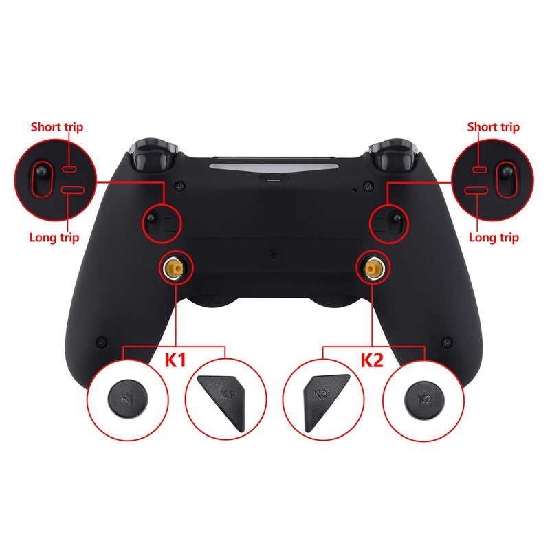 eXtremeRate DAWN2.0 FlashShot Trigger Stop Remap Kit für ps4 CUH-ZCT2 Controller,DIY-Ersatz Hülle Ge