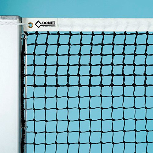 DONET Tennisnetz ca. 3 mm ø stark, schwarz, mit 5 Doppelreihen Oben
