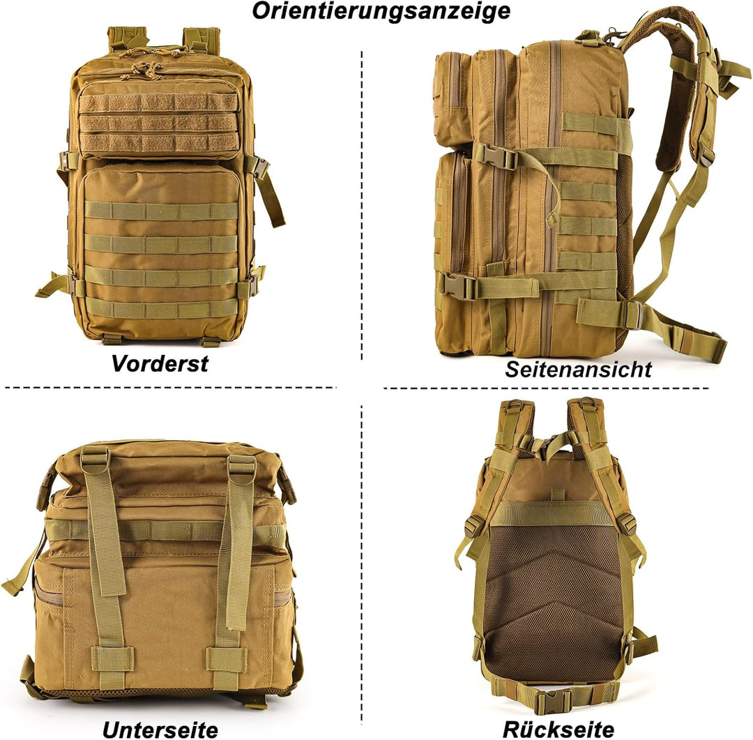 TANTOMI Taktischer Rucksack, 45L Militär Rucksack, Outdoor Rucksack, Travel Backpack, Tactical Backp