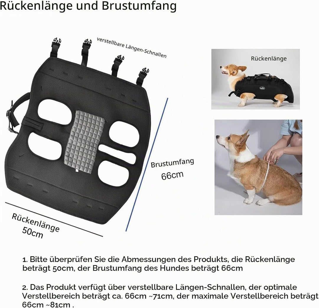 Wakytu Hundetasche für kleine Notfallrucksack Hundetragetasche für behinderte mit Gelenkverletzungen