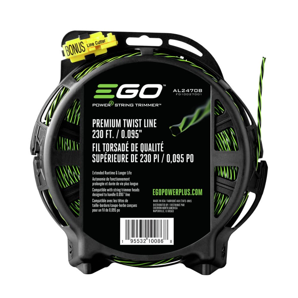 EGO AL2470B Premium Twist String, Zweikomponenten-Trimmerfaden (Bulkverpackung), Grün Zweikomponente