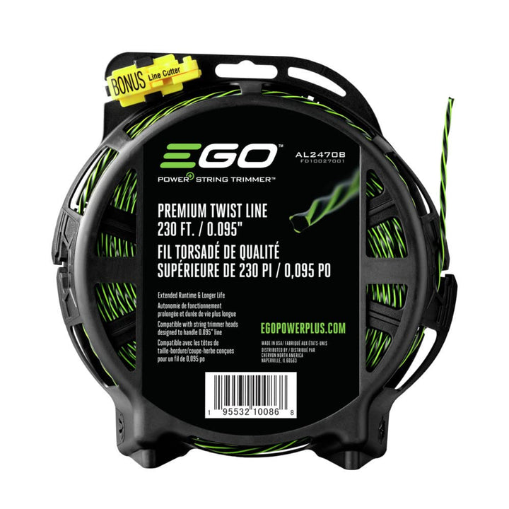 EGO AL2470B Premium Twist String, Zweikomponenten-Trimmerfaden (Bulkverpackung), Grün Zweikomponente