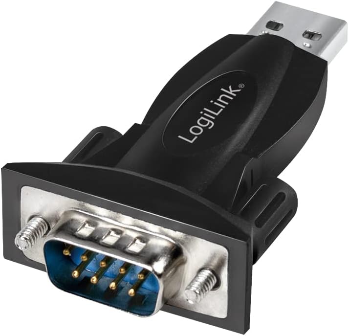 LogiLink AU0034 - USB 2.0-Adapter, USB-A (Stecker) zu DB9 (RS232 - Stecker), Activer Adapter mit Chi
