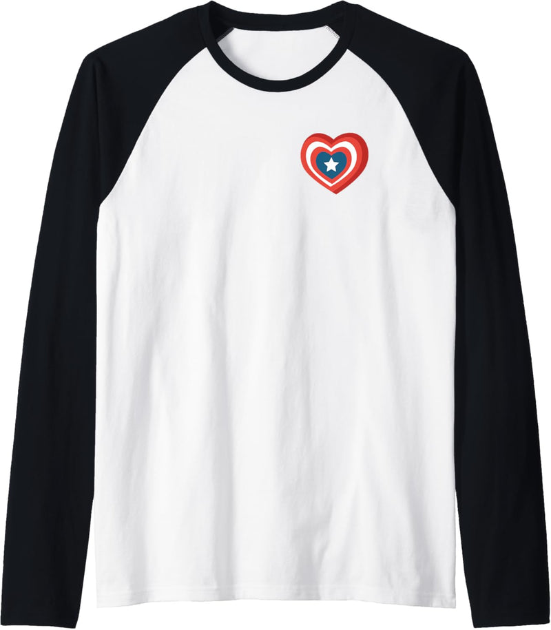 Marvel Captain America Heart Shield Raglan