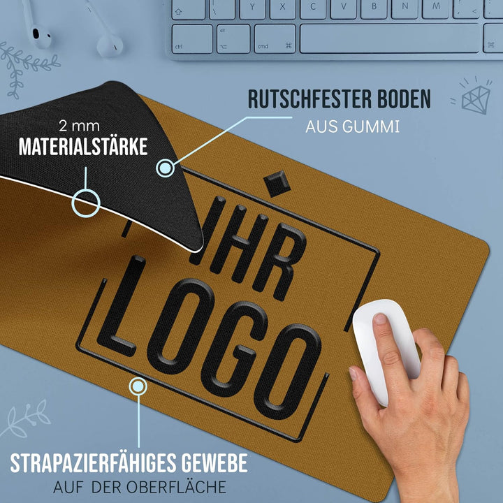 Print Royal PR XXL Mousepad mit Logo und Text selbst gestalten - Personalisierte Geschenke für Chef