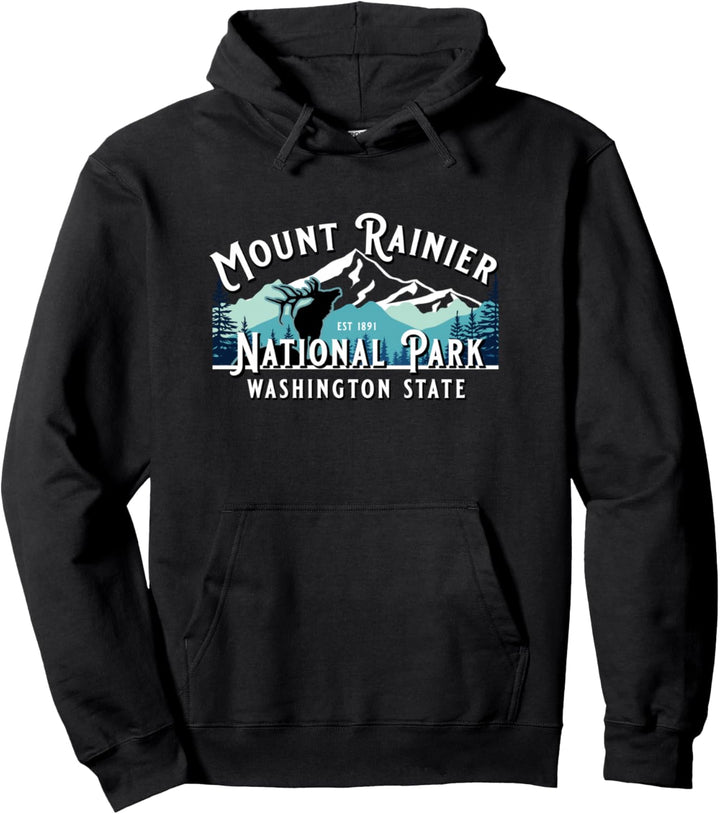 Vintage Mount Rainier Nationalpark Washington Souvenir Pullover Hoodie