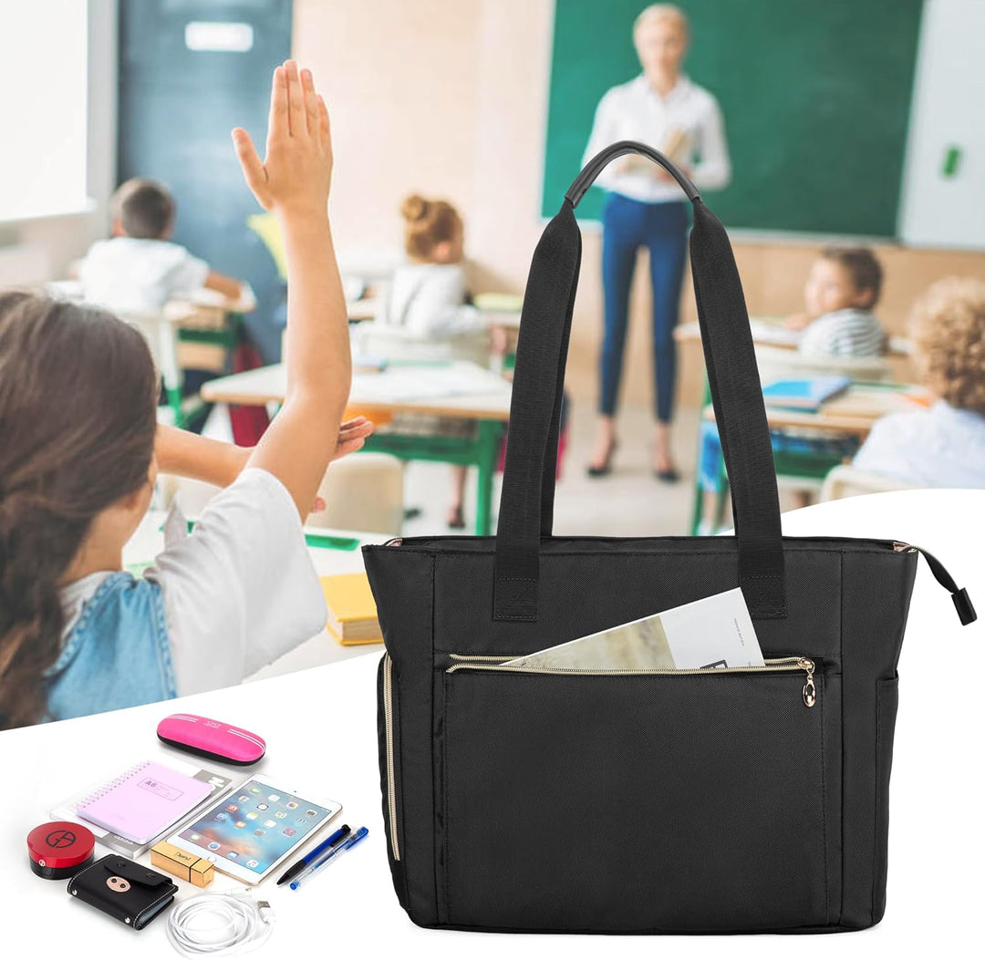 CURMIO Teacher Arbeitstasche für Frauen, Tragbare Lehrertasche mit gepolsterter Hülle, Aktentaschen