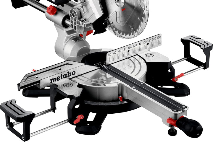 Metabo KGS 216 M Set Kappsäge (Karton, mit 2. Hartmetall-Sägeblatt, Klasse M, mit Sägeblattneigung,