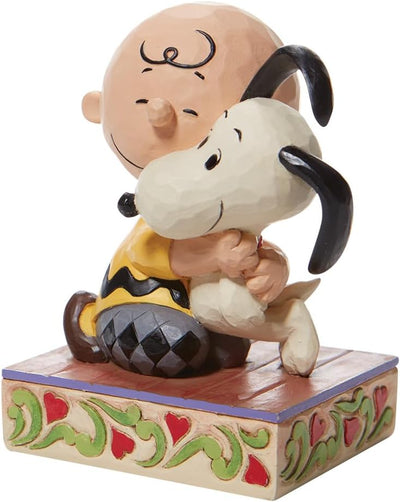 Enesco Peanuts by Jim Shore Charlie Brown und Snoopy Umarmungsfigur, 11,4 cm, Mehrfarbig