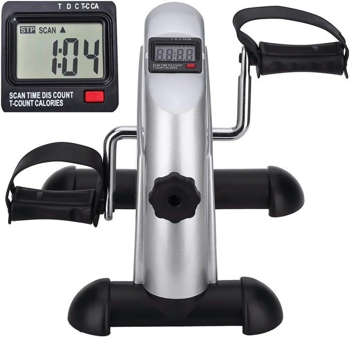 Minibike Heimtrainer Bewegungstrainer Pedaltrainer Trainingsgerät Fitnessgerät mit LCD-Monitor Einst