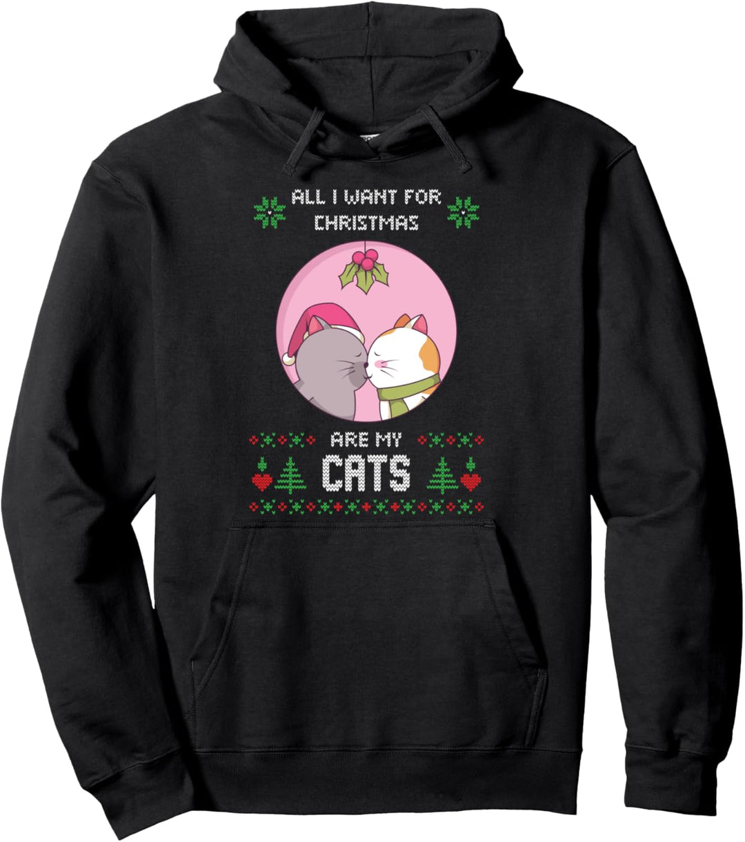 Ugly Sweater Katzen Ugly Christmas Sweater Katze Weihnachten Pullover Hoodie