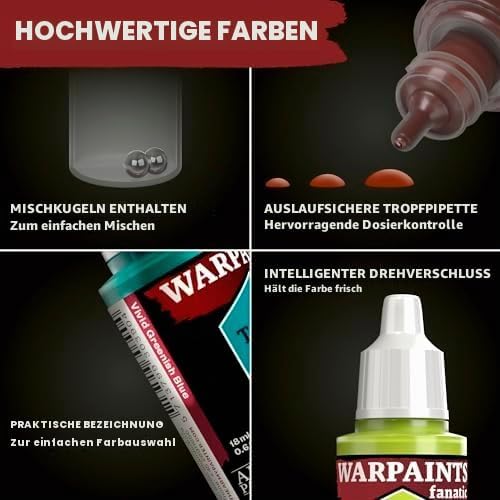 The Army Painter, Warpaints Fanatic Flexible Triad: Deep Greens, 6 x 18 ml Acrylfarbe, Miniatur-Hobb