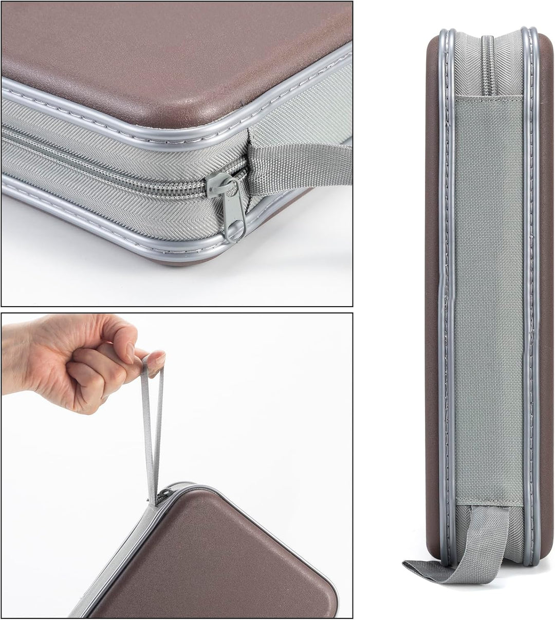 alavisxf xx CD Tasche, 96 CD/DVD Tasche Hartplastik CD Taschen Aufbewahrung Schutzhülle DVD Lagerung