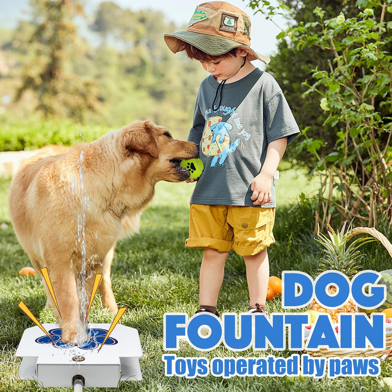 BACOENG Trinkbrunnen für Hund und Haustier, Wasserspielzeug für Hunde, Hund Wasser Gartenbrunnen, Ou
