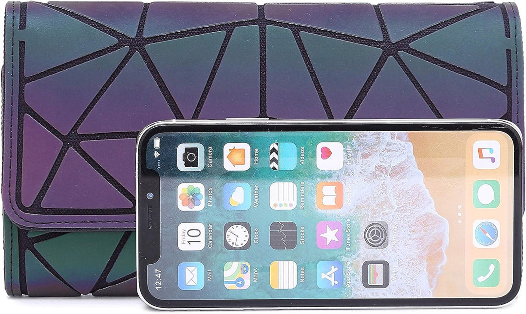 FZChenrry Geometrische Tasche Reflektierende Handtasche Damen Holographic Schultertasche Reflektiere