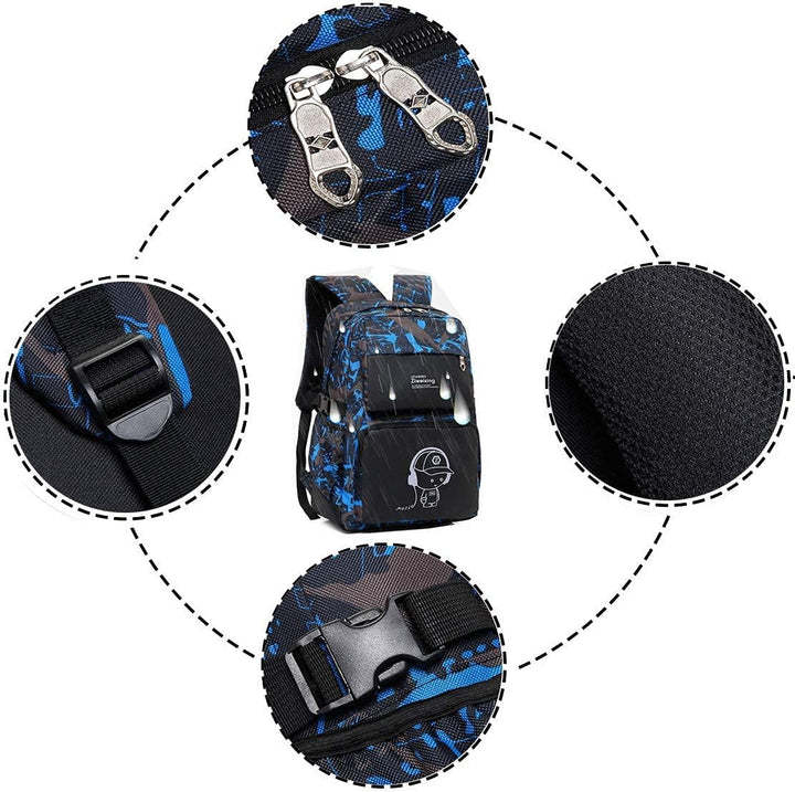 Asge Rucksack Jungen Schulrucksack Mädchen Teenager Jugendliche Coole Schule Daypacks Kinder Reflekt