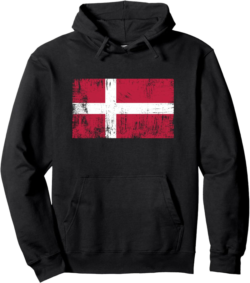 Dänische Flagge Dänemark Fahne Geschenk Fussball-Fan Sport Pullover Hoodie