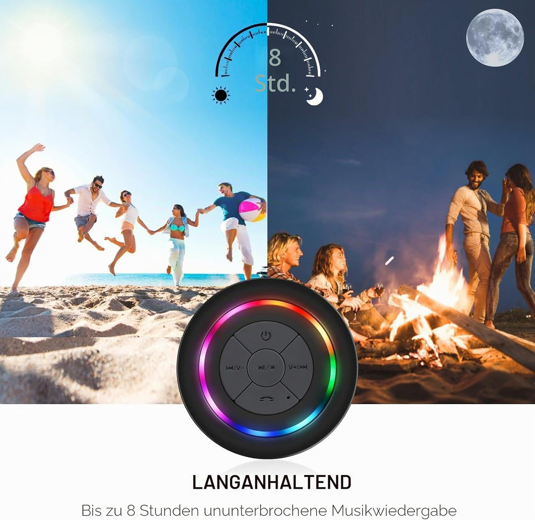 Bluetooth-Duschlautsprecher, Haissky Portable Bluetooth Lautsprecher tragbarer Waterproof Wireless S