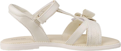 Geox Mädchen J Karly Girl Sandal 25 EU Weiss, 25 EU Weiss