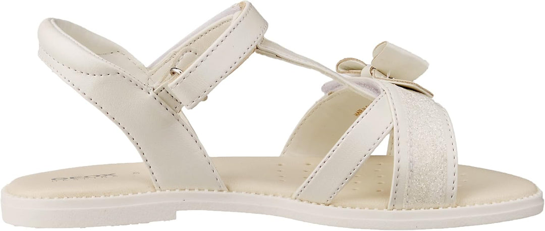 Geox Mädchen J Karly Girl Sandal 24 EU Weiss, 24 EU Weiss