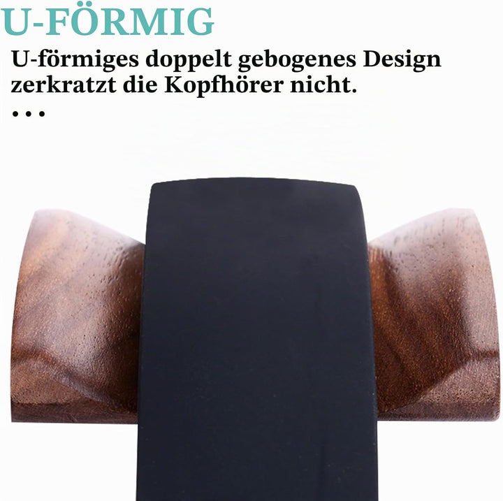 Vegena Kopfhörer Ständer,Walnussholz &amp; Aluminium Headset-Ständer,Gaming Kopfhörer Halter Mit Schwer,