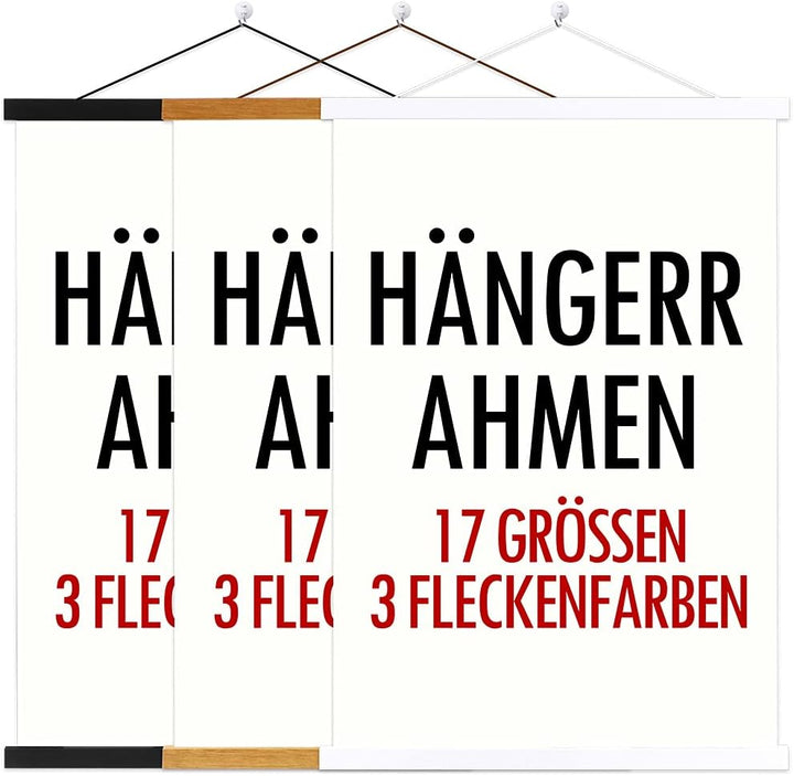B0 Posterleiste Posterschiene Posterleisten 120CM, Magnet Magnetische Holz Poster Aufhänger Halter R