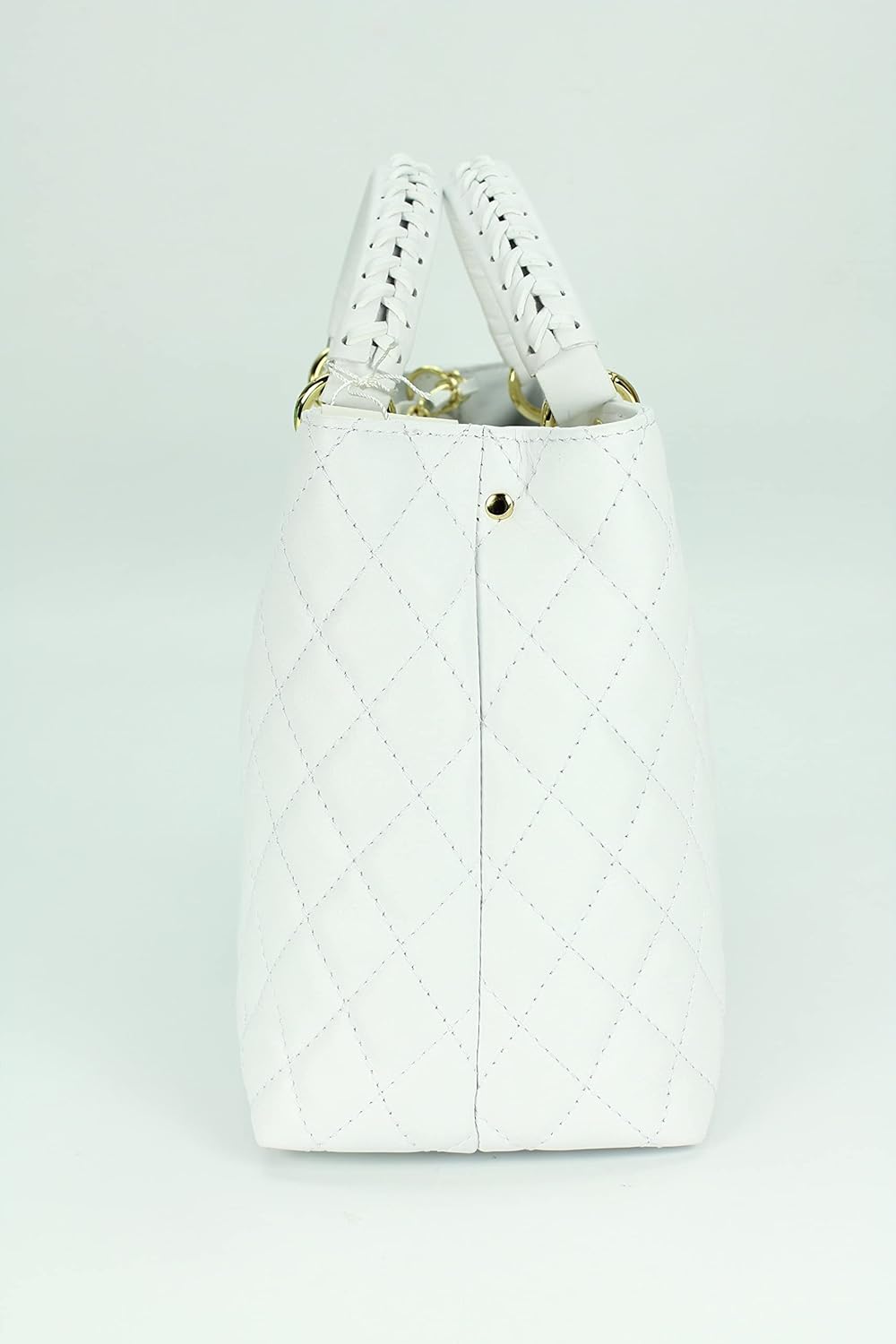 Belli edle italienische Echt Nappa Leder Damentasche Henkeltasche Umhängetasche gesteppt - 34x25x17