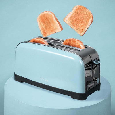 Cecotec Toastin' time 850 Blue Long Vertikaler Toaster, 1 Schlitz, 850 W, 2 Brotscheiben, breiter Sc