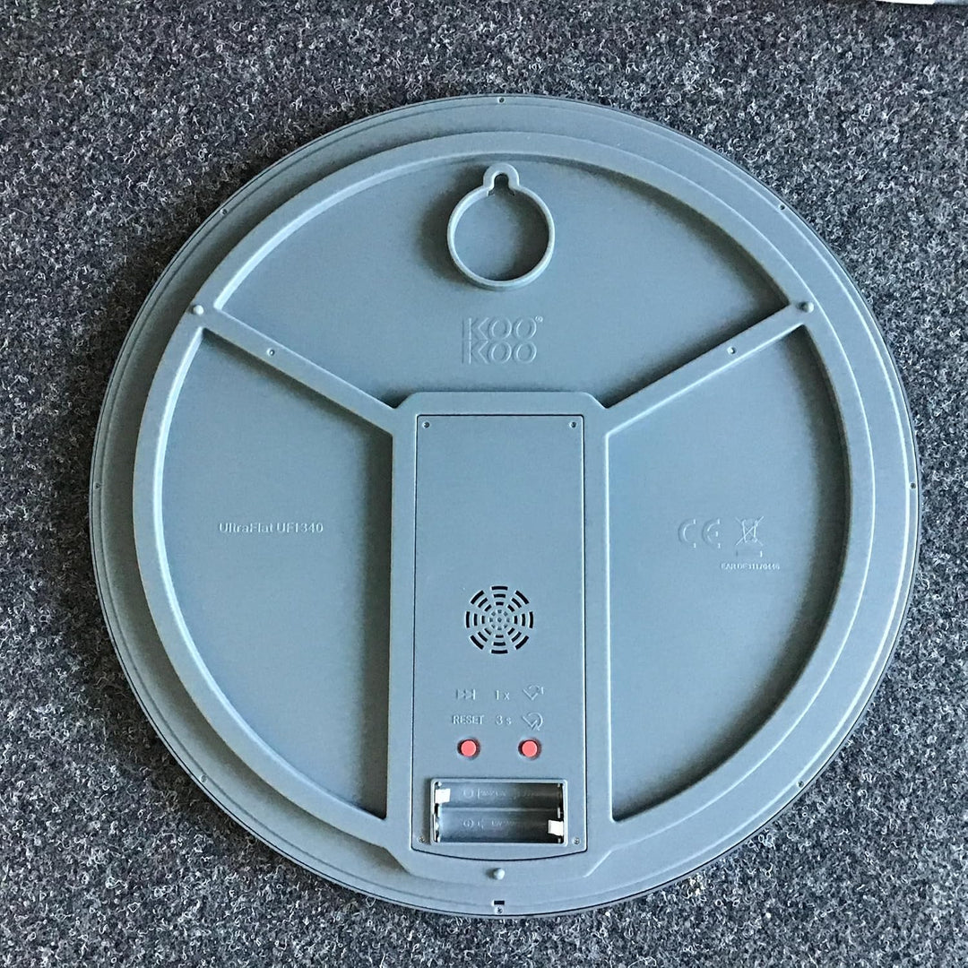 KOOKOO UltraFlat Color, Moderne Singvogeluhr mit 12 heimischen Vogelstimmen, Color