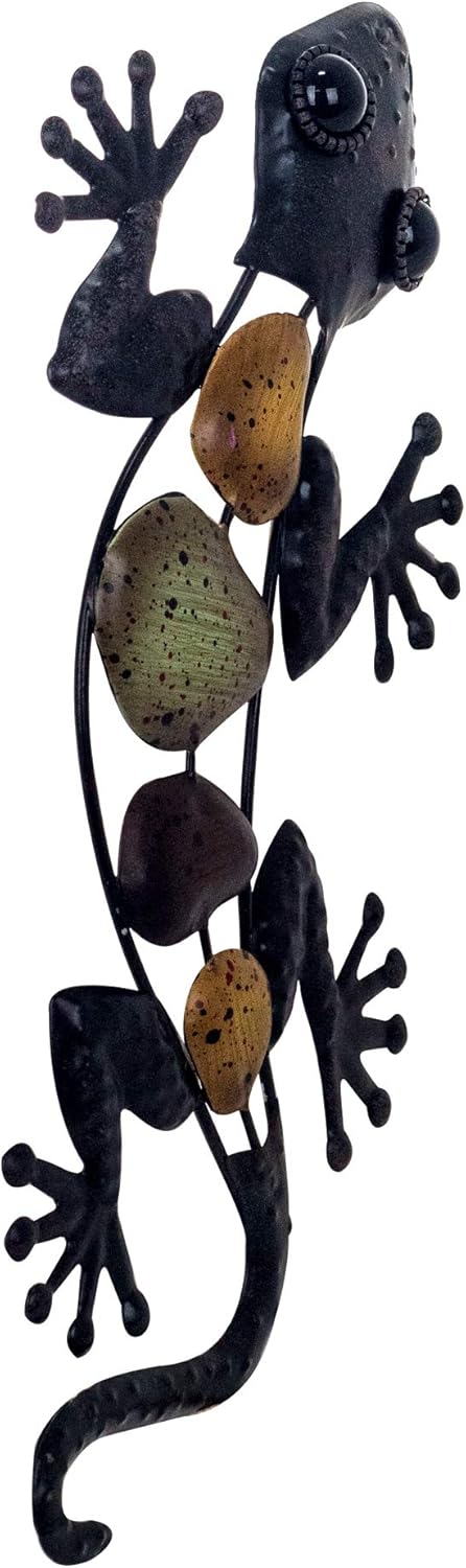 Wanddekoration, Eidechse, Salamander, Kunst-Ornament, zum Aufhängen für Garten, Veranda, Terrasse, R