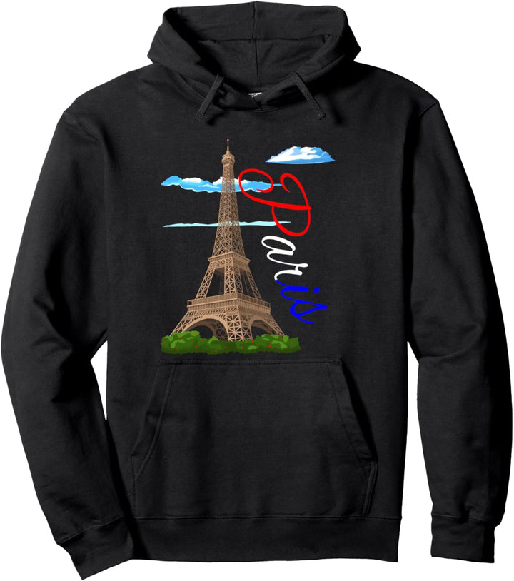 Farben der französischen Flagge des Eiffelturm-Paris Pullover Hoodie