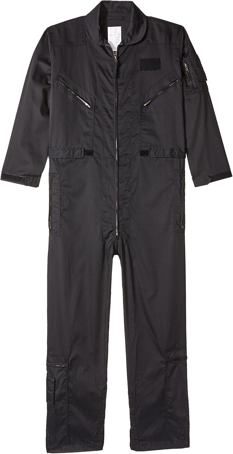 Tru-Spec Herren 27-p Basic Fluganzug 27-p Basic Flight Suit (1er Pack) L Schwarz, L Schwarz