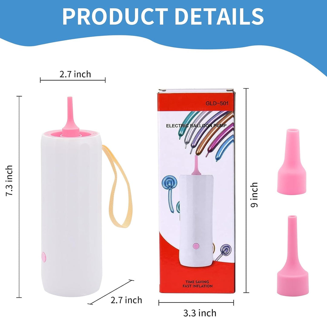 OBEST Aufgerüstete Elektrische Luftballonpumpe Rosa, Rosa