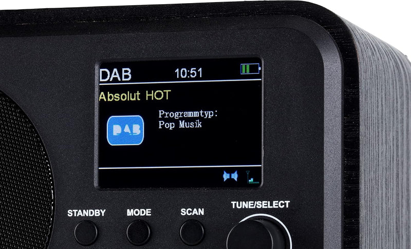 UNIVERSUM DAB Digitalradio, UKW Radio, mit Bluetooth, Kopfhörerausgang und Akku DR 300-20
