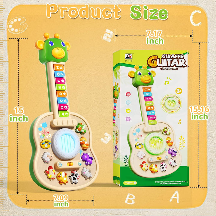 Kinder Gitarre als Spielzeug ab 1 Jahr Junge,Baby Musikspielzeug mit Licht und Sound,Musikinstrument