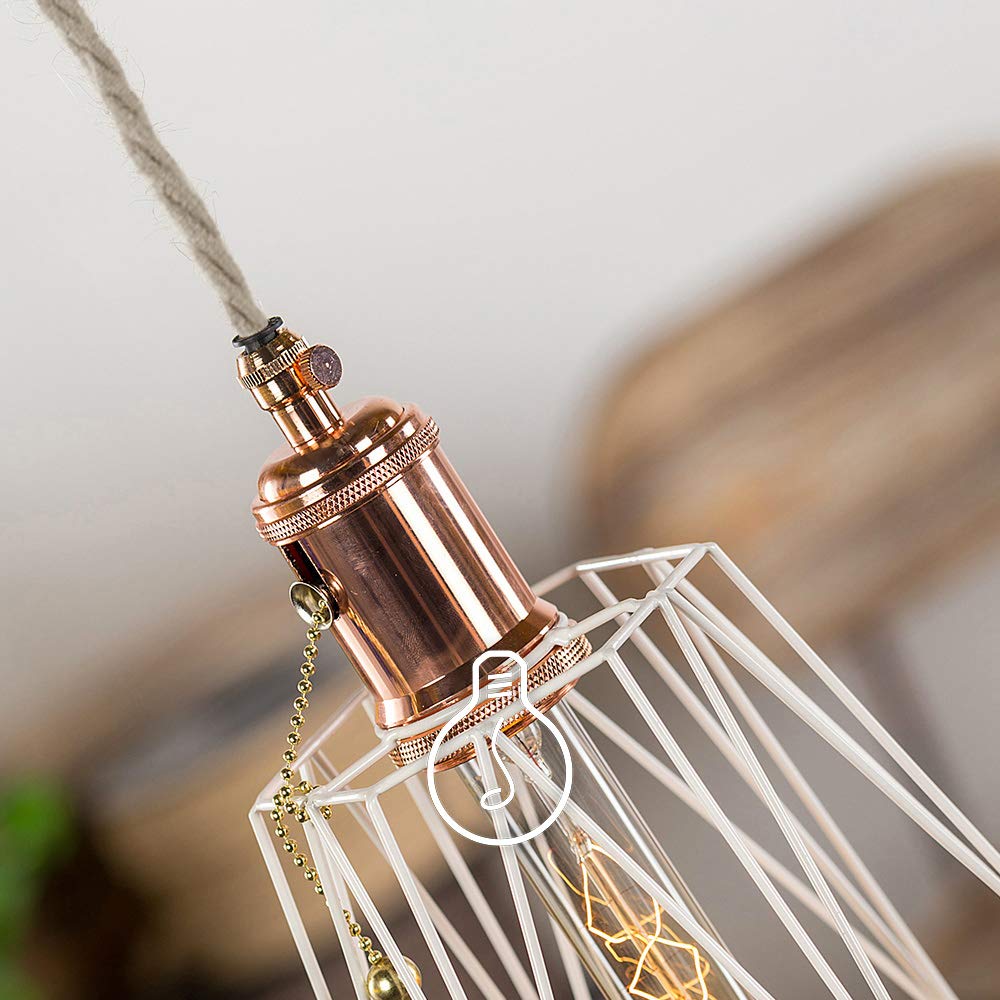 Amarcords - Textilkabel für Lampen TUFF, geflochten, Hanf, 5 Meter, mit Erdung 3x0,75 - Stoffkabel m