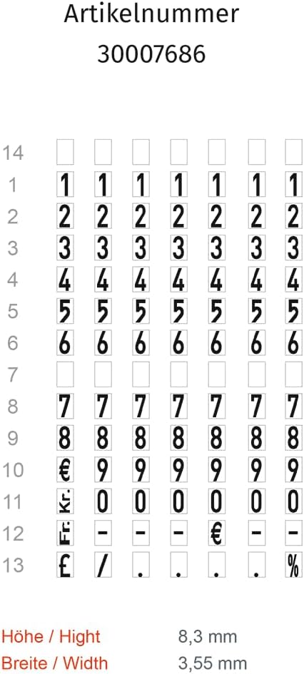 Original Meto Classic XL Giant Preisauszeichner Set – Preis, Grossdruck (1-zeilig, 7-stellig für 29