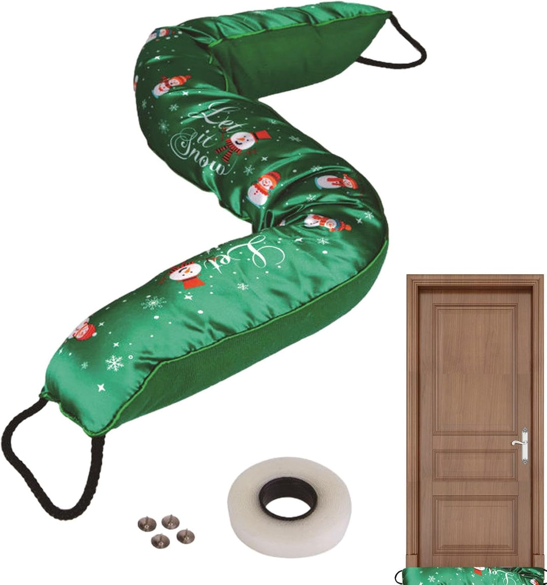 Wetterfester Geräuschblocker, Tür-Zugluftstopper | 32-Zoll-Türschutz mit Weihnachtsmotiv, Windschutz