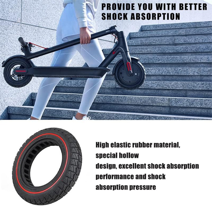 10 Zoll Scooter Reifen Ersatzreifen Scooter Vollgummireifen, Scooter Offroad-Reifen, e-Roller Gummir