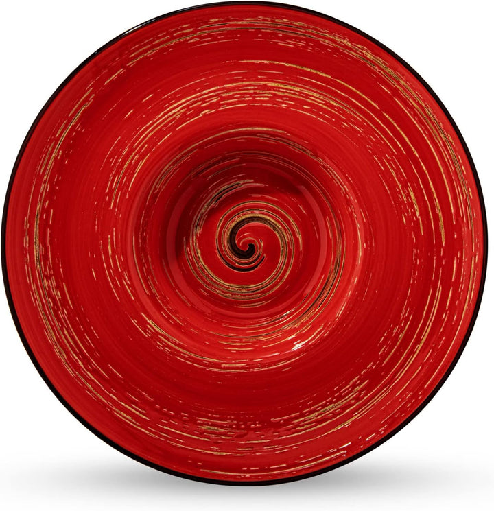 Wilmax | SPIRAL tiefe Teller - 2 Stück | Elegant | Modern | Langlebig | Sicher | Glasiertes Porzella