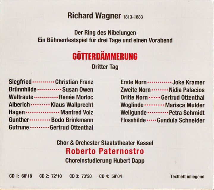 Wagner: Götterdämmerung (Gesamtaufnahme), Audio-CD