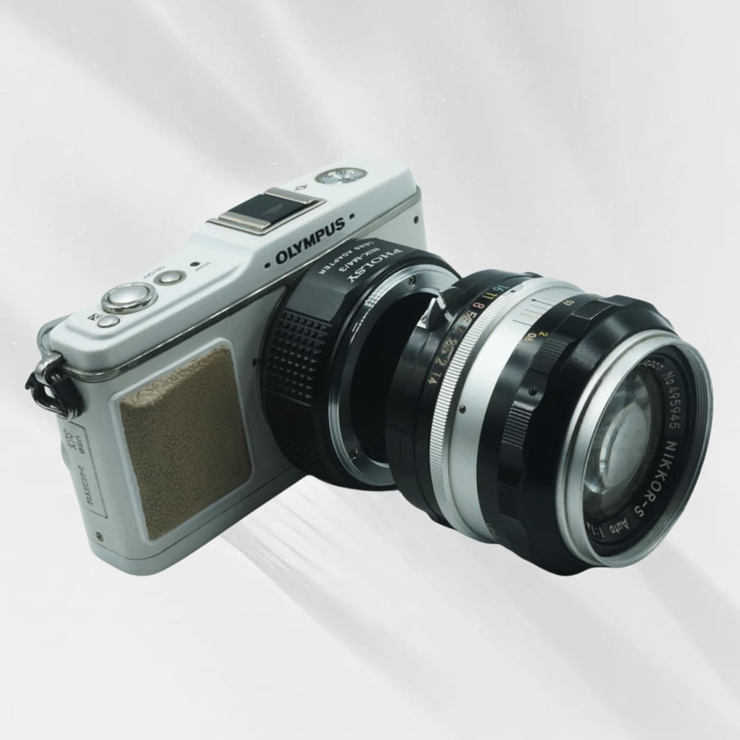 PHOLSY Objektivadapter Nikon F auf MFT für Nikkor AI/F/AIS/AF/AF-I/AF-S Objektiv auf M4/3 Micro 4/3