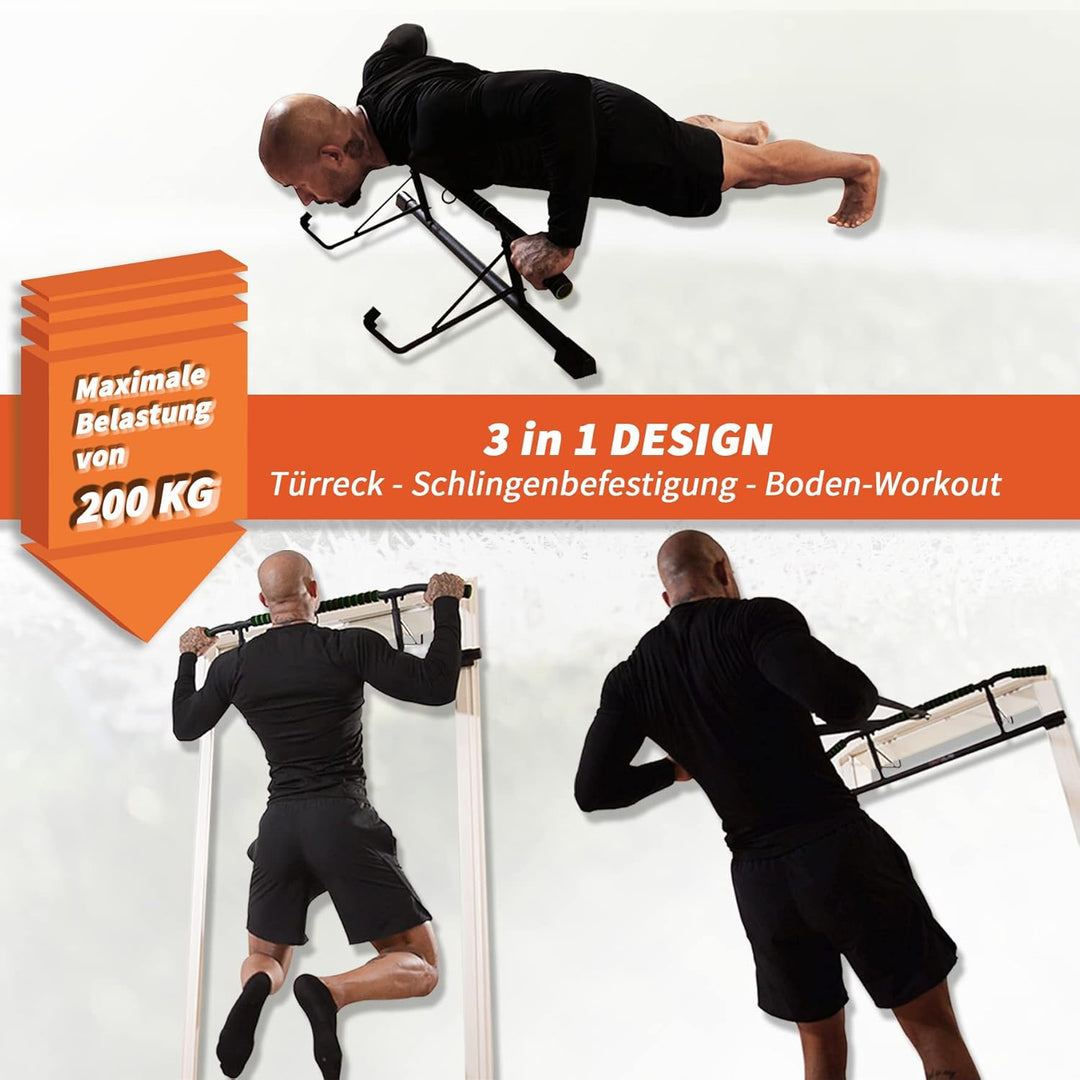 DH FitLife Klimmzugstange Türrahmen ohne Schrauben | Pull up bar Doorway | Türreck zum Krafttraining