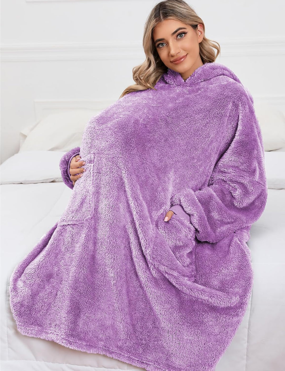 UMIPUBO Hoodie Decke Damen Oversize Sherpa Deckenpullover Blanket Hoodie Warm Winterpullover Decken