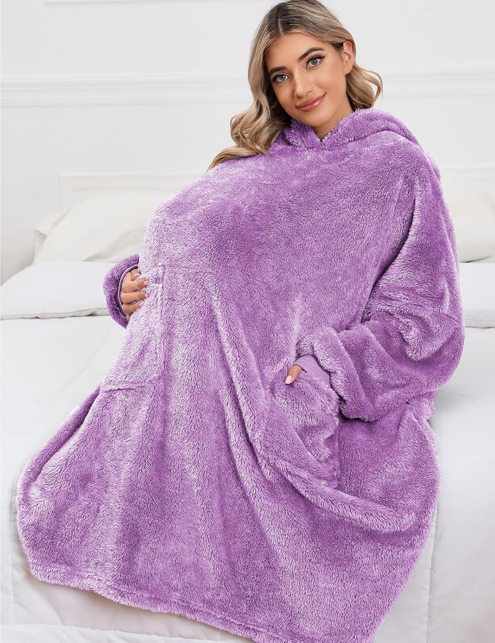UMIPUBO Hoodie Decke Damen Oversize Sherpa Deckenpullover Blanket Hoodie Warm Winterpullover Decken