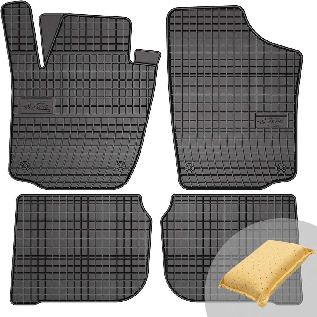 FROGUM EL Toro Gummimatten Ganzjähriges-Set von Autofussmatte Auto Fussmatten für SEAT Toledo IV 201