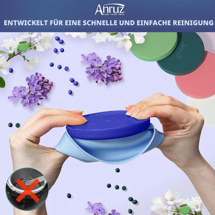 ANRUZ Waxing Set- A1-Black Wachswärmer Wachs Haarentfernung mit 400g Wachsperlen,Silikonschale und 2