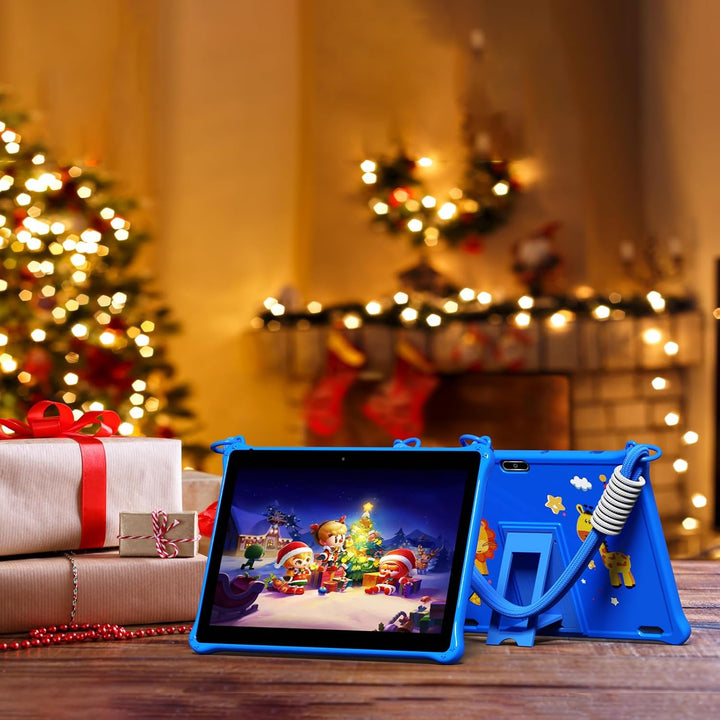 PRITOM 10-Zoll-Kinder-Tablet mit Android 13, 64 GB, erweiterbar auf 512 GB, Dual-Kamera, Tablet für
